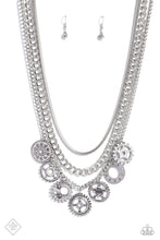 Load image into Gallery viewer, Running Paparazzi Jewelry Necklace &amp; Earrings Out of STEAMPUNK/I Have a STEAMPUNK - White