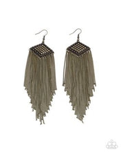 Load image into Gallery viewer, Paparazzi Jewelry Earrings Forged Fringe - Brass