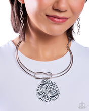 Load image into Gallery viewer, Paparazzi Jewelry Necklace Running Wild/Earrings Iconic Zebra