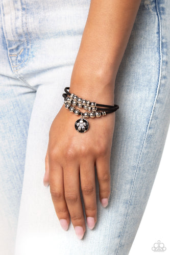 Paparazzi Jewelry Bracelet Soccer Player - Black