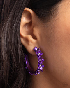Paparazzi Jewelry Earrings Fashionable Flower Crown - Purple