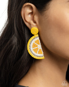 Paparazzi Jewelry Earrings Lemon Leader - Yellow