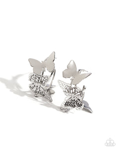 Paparazzi Jewelry Earrings No WINGS Attached - Silver