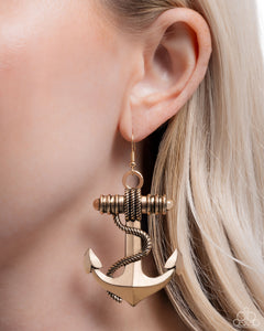 Paparazzi Jewelry Earrings Adorable Anchor