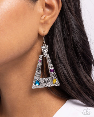 Paparazzi Jewelry  Earrings Warped Wanderer - Multi