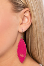 Load image into Gallery viewer, Paparazzi Jewelry Earrings Leather Lounge - Pink