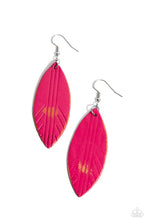 Load image into Gallery viewer, Paparazzi Jewelry Earrings Leather Lounge - Pink