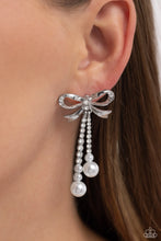 Load image into Gallery viewer, Paparazzi Jewelry Earrings Bodacious Bow - White