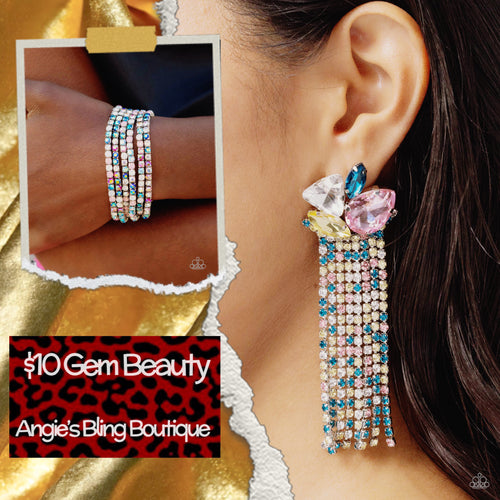 Paparazzi Jewelry Bracelet Rock Candy Rage & Blinding Blend Bracelet - Multi