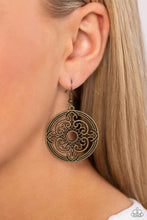 Load image into Gallery viewer, Paparazzi Jewelry Earrings Man-dala Meditation - Brass