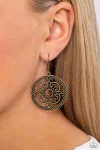 Paparazzi Jewelry Earrings Man-dala Meditation - Brass