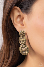 Load image into Gallery viewer, Paparazzi Jewelry Earrings Triple Threat Texture - Brass
