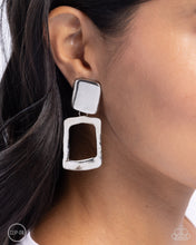 Load image into Gallery viewer, Paparazzi Jewelry Earrings STARE and Square - Silver