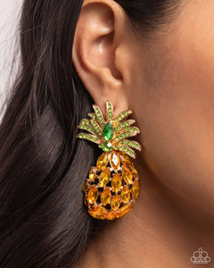 Paparazzi Jewelry Earrings Pineapple Pizzazz - Yellow