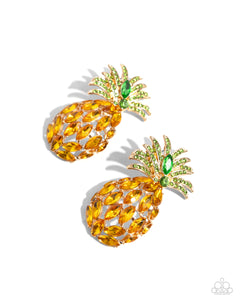 Paparazzi Jewelry Earrings Pineapple Pizzazz - Yellow