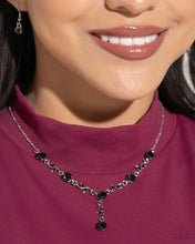 Load image into Gallery viewer, Paparazzi Jewerly Necklace ROSE Without Saying/Earrings Led by the ROSE - Black