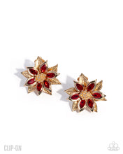 Load image into Gallery viewer, Paparazzi Jewelry Earrings Perceptive Poinsettia - Red