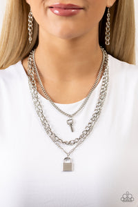 Paparazzi Jewelry Necklace Low Key Layers - Silver