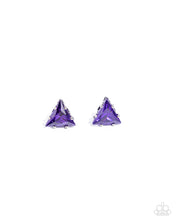 Load image into Gallery viewer, Paparazzi Jewelry Earrings Triangular Twinkle - Purple