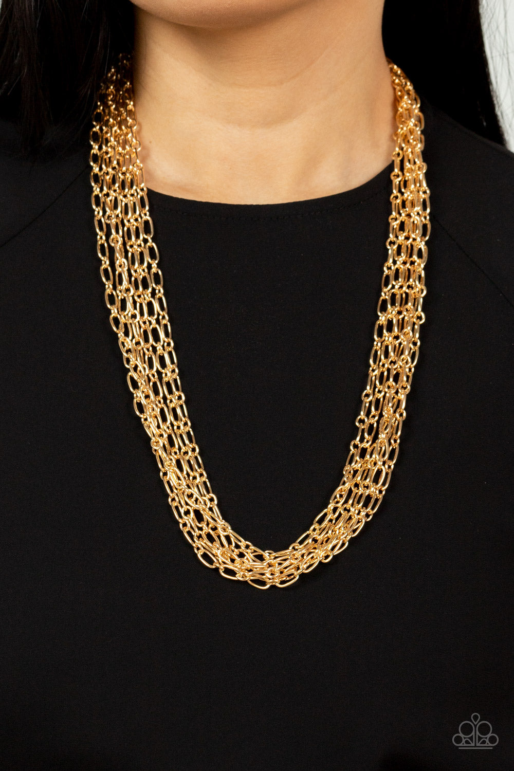 Paparazzi Jewelry Necklace Dynamite Dynamo - Gold