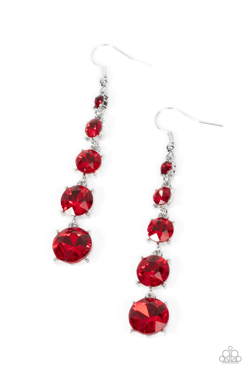 Paparazzi Jewelry Earrings Red Carpet Charmer - Red – Angie's Bling ...