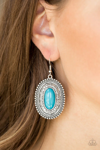 Paparazzi Jewelry Earrings Haute Hacienda - Blue
