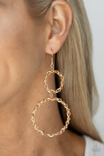 Load image into Gallery viewer, Paparazzi Jewelry Earrings Twist of FABULOUS - Gold