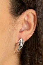 Load image into Gallery viewer, Paparazzi Jewelry Earrings Feathered Fortune - Silver