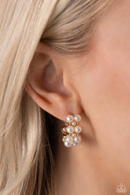 Load image into Gallery viewer, Paparazzi Jewelry Earrings White Collar Wardrobe - Gold