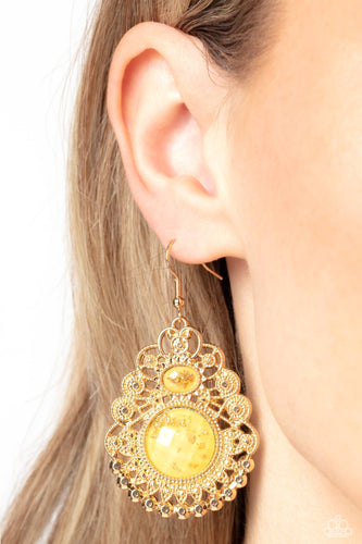 Paparazzi Jewelry Earrings Welcome Whimsy - Yellow
