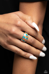 Paparazzi Jewelry Ring Patchwork Party - Orange