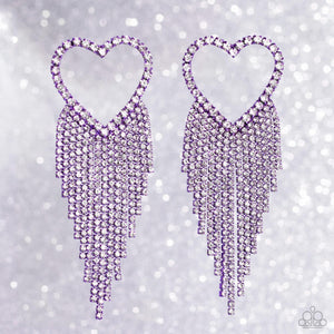 Paparazzi Jewelry Earrings Sumptuous Sweethearts - Purple
