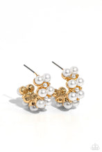 Load image into Gallery viewer, Paparazzi Jewelry Earrings White Collar Wardrobe - Gold