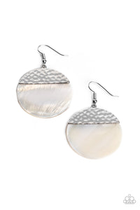 Paparazzi Jewelry Earrings SHELL Out - White