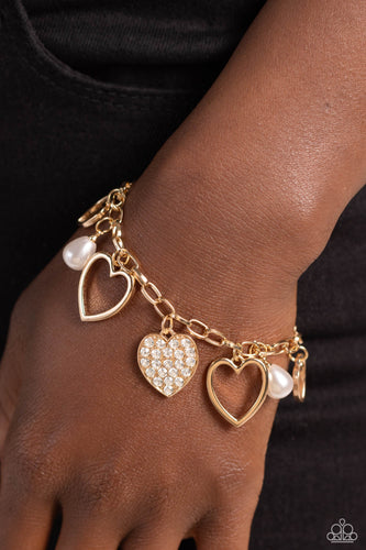 Paparazzi Jewelry Bracelet GLOW Your Heart - Gold