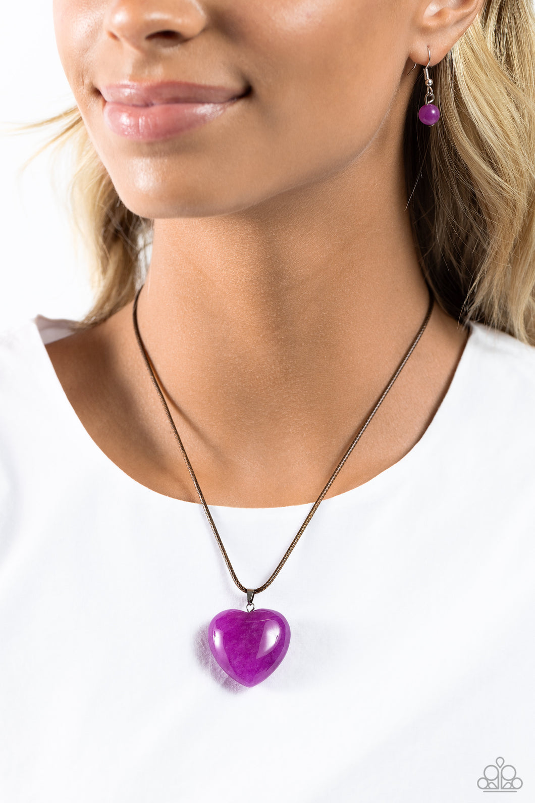 Paparazzi Jewelry Necklace Serene Sweetheart - Purple