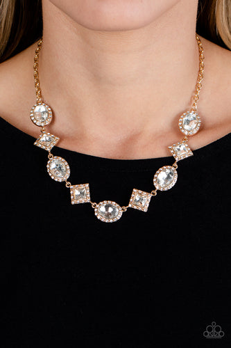 Paparazzi Jewelry Necklace Diamond of the Season - Gold