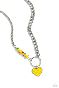 Paparazzi Jewelry Necklace Mismatched Mayhem - Yellow