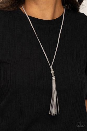Paparazzi Jewelry Necklace Hold My Tassel - Silver