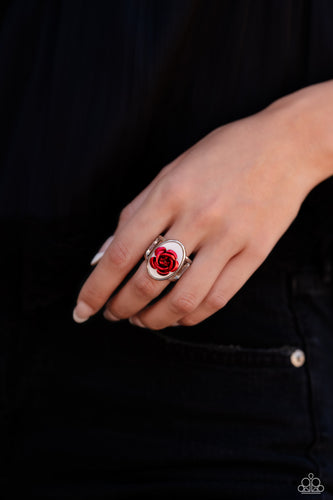 Paparazzi Jewelry Necklace ROSE to My Heart - Red