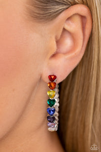 Paparazzi Jewelry Earrings Hypnotic Heart Attack - Multi
