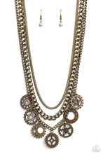 Load image into Gallery viewer, Running Paparazzi Jewelry Necklace &amp; Earrings Out of STEAMPUNK/I Have a STEAMPUNK - White