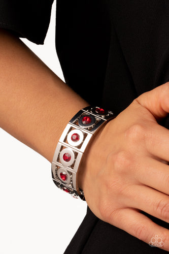 Paparazzi Jewelry Bracelet Stretch of Drama - Red