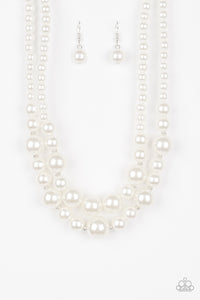 Paparazzi Jewelry Necklace The More The Modest - White