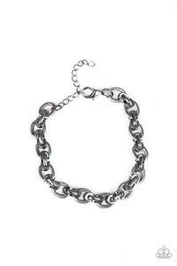 Paparazzi Jewelry Bracelet Gridiron Grunge - Black