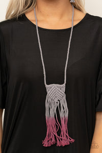 Paparazzi Jewelry Necklace Look At MACRAME Now - Purple