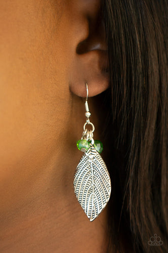 Paparazzi Jewelry Earrings LEAF It To Fate - Green