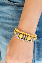 Load image into Gallery viewer, Paparazzi Jewelry Bracelet Desert Blossom - Yellow
