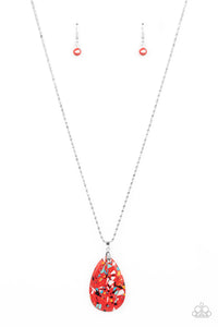 Paparazzi Jewelry Necklace Extra Elemental - Red