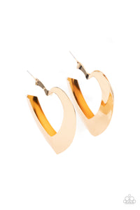 Paparazzi Jewelry Earrings Heart-Racing Radiance - Gold